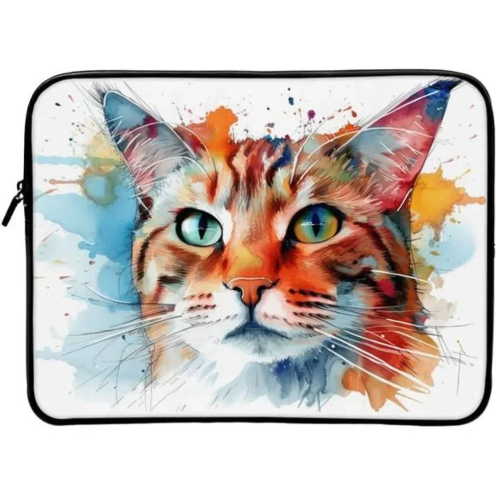 Abstract Cat Art 2-Sided Print Mac Book Air 14